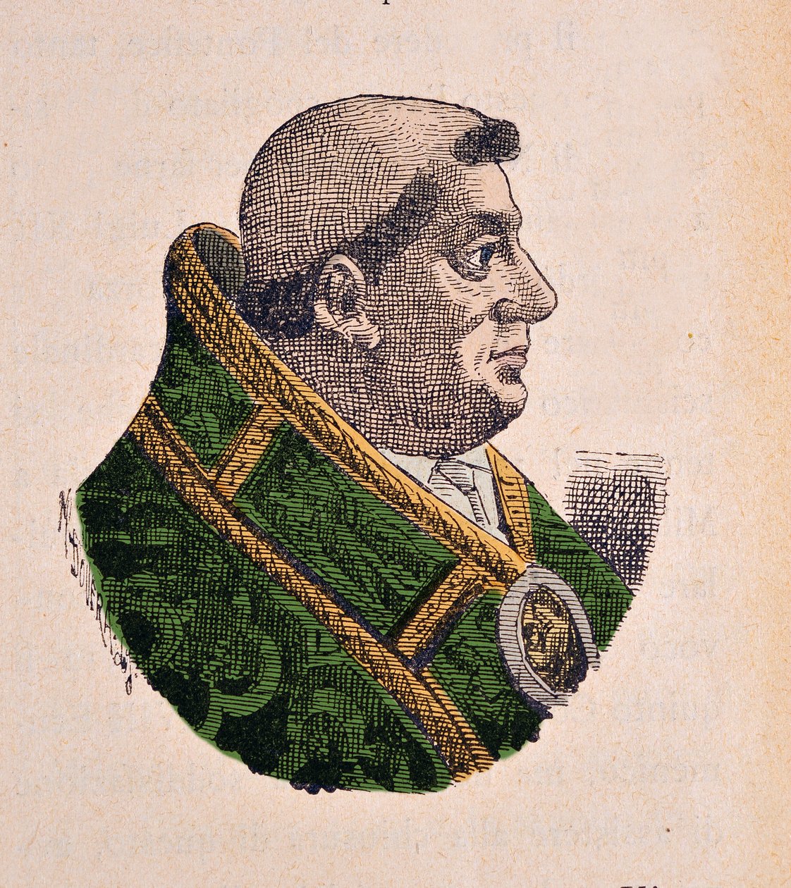 Muotokuva paavi Jules II:sta (Giulio II Julius, 1503-1513), 1898 (kaiverrus myöhemmällä värityksellä) tekijältä Italian School