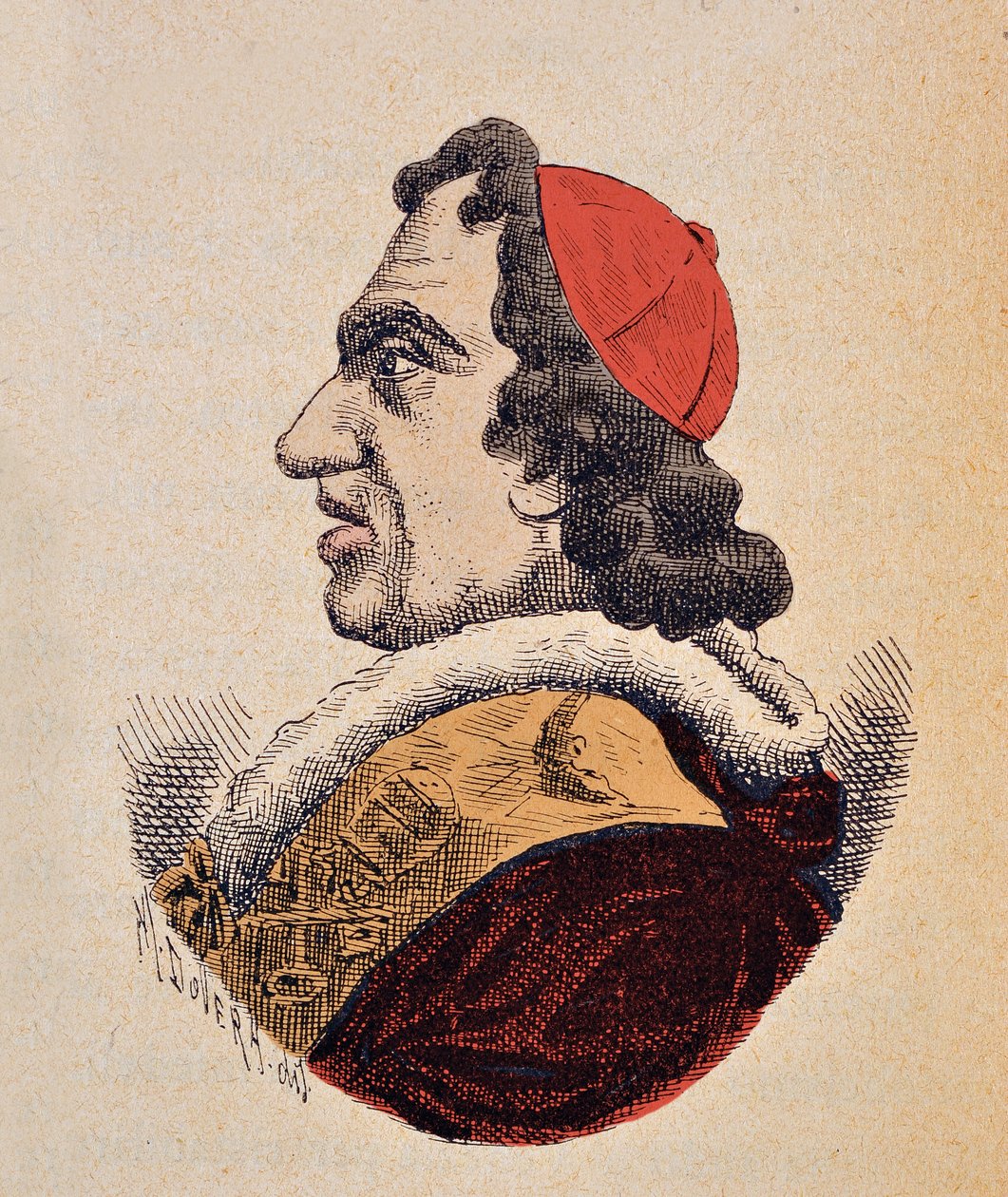 Muotokuva paavi Pie VII:stä (Pius tai Pio) (1800-1823), 1898 (kaiverrus myöhemmällä värityksellä) tekijältä Italian School