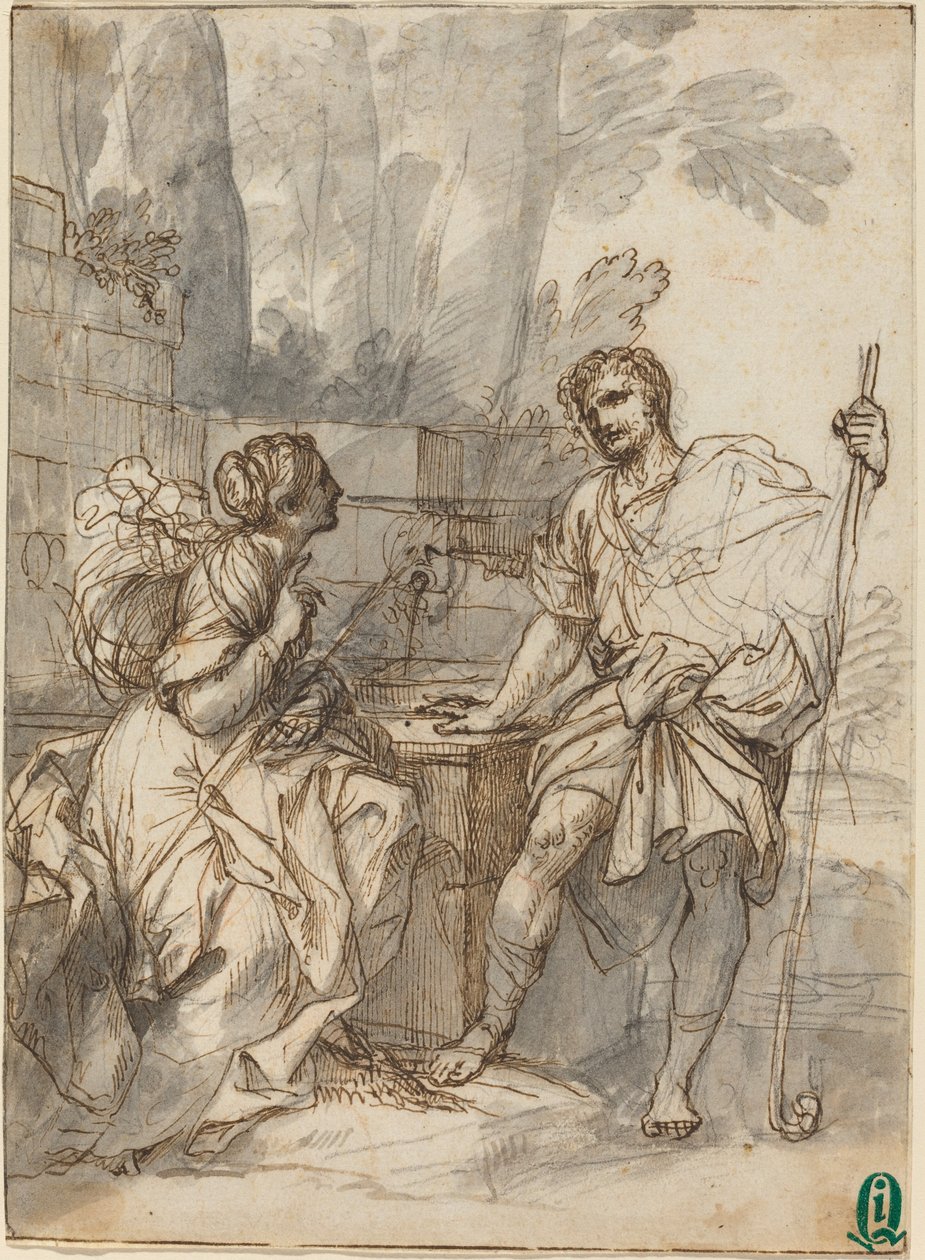 Pastoraalinen kohtaus tekijältä Italian 18th Century