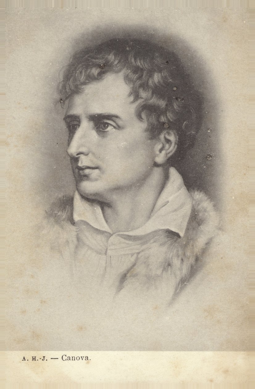 Antonio Canova, italialainen kuvanveistäjä (litografia) tekijältä Italian School