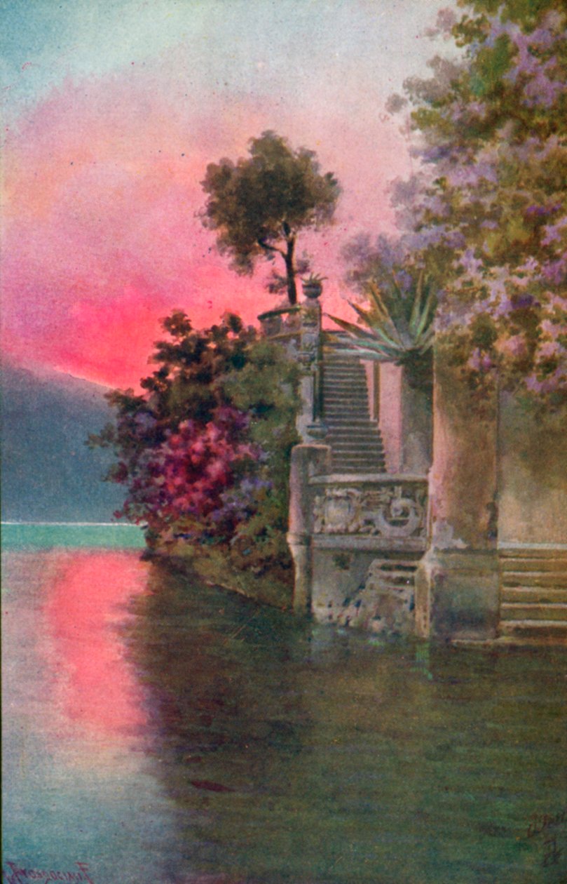 Bellagio, Como-järvi, Italia (värilitro) tekijältä Italian School