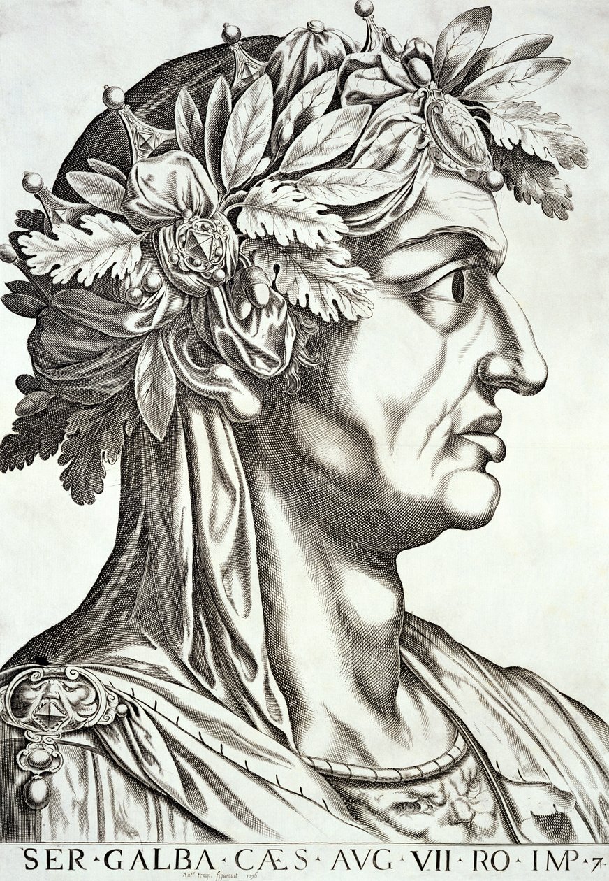 Galba Caesar (3 eKr.-69 jKr.), 1596 tekijältä Italian School