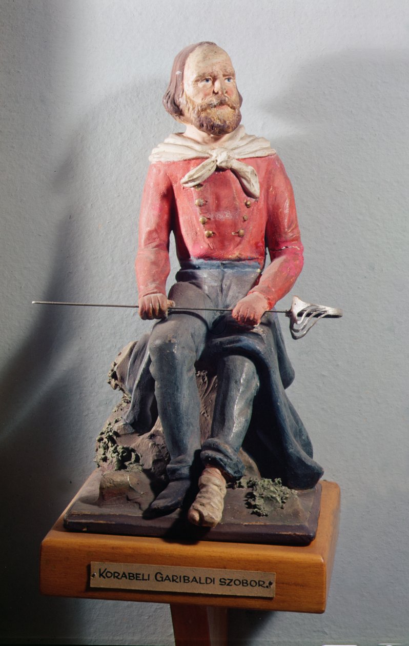 Giuseppe Garibaldi (1807-82), n. 1860 (maalattu terrakotta) tekijältä Italian School