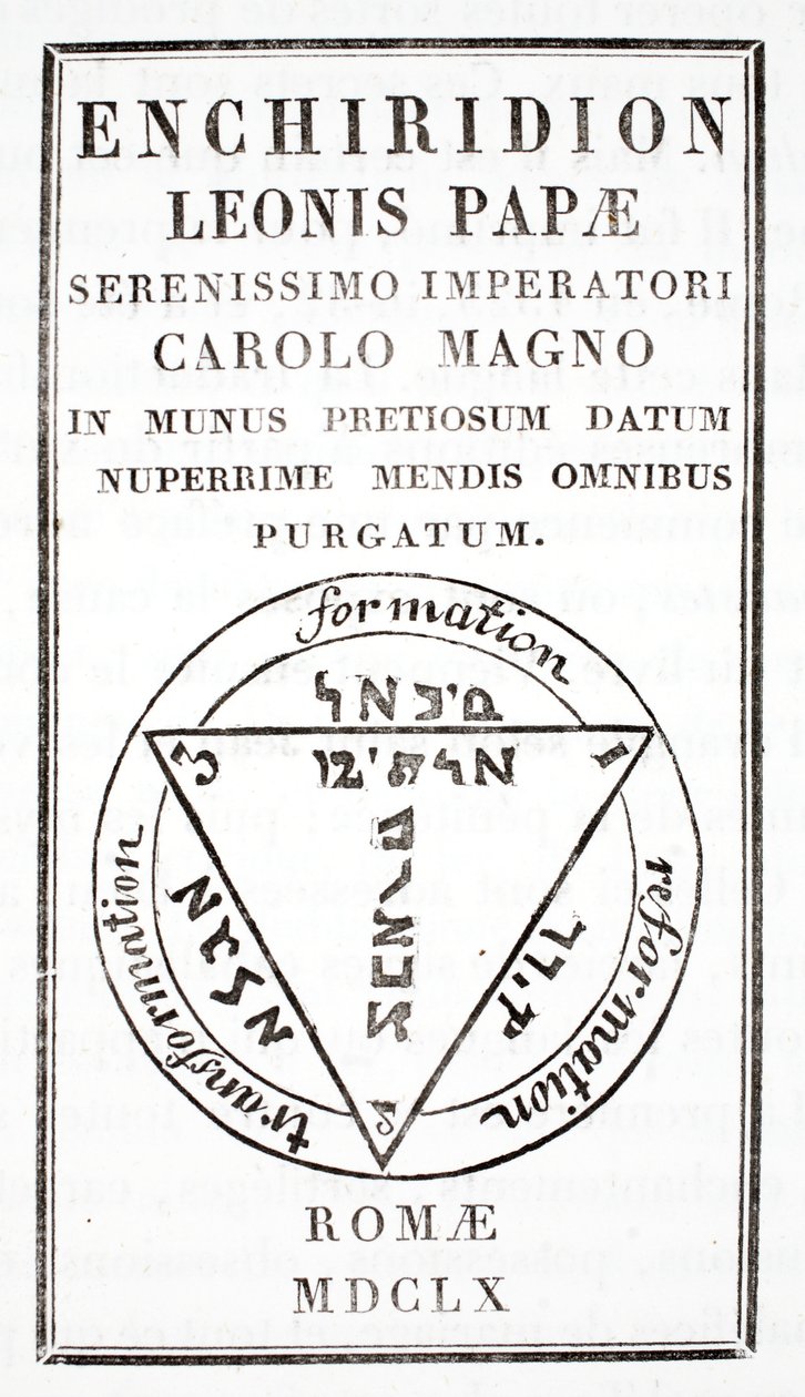 Paavi Leo III:n grimoire tekijältä Italian School