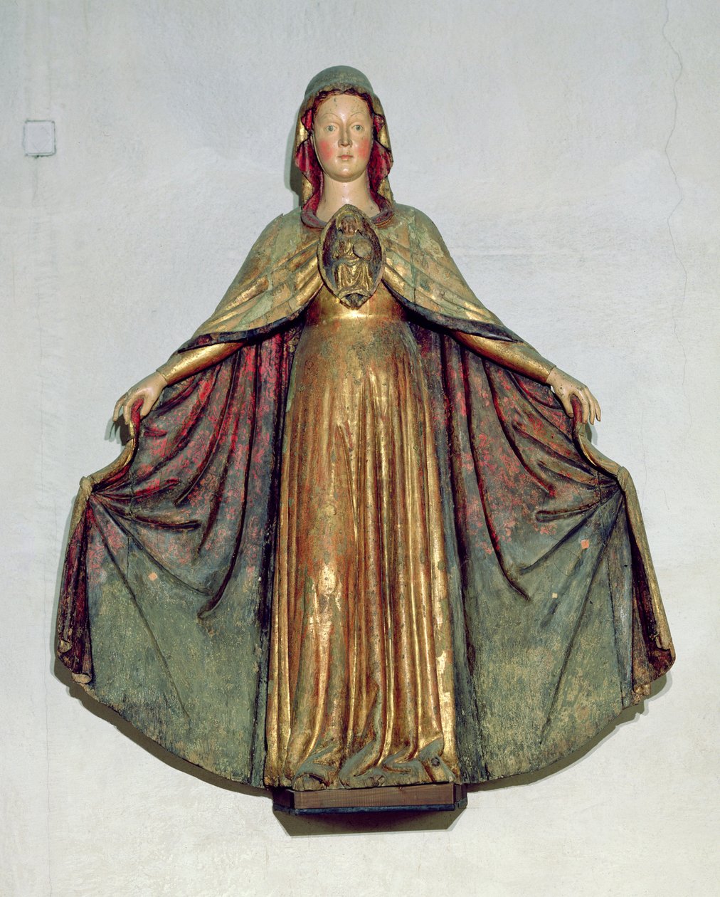 Madonna of Mercy (maalattu puu) tekijältä Italian School