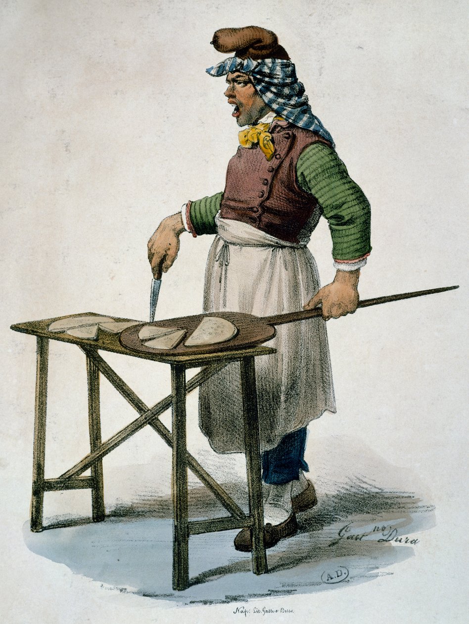 Pizzakone, n. 1820, kaiverrus, Italia tekijältä Italian School
