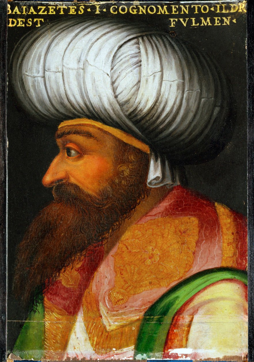 Sulttaani Bajezid I. Yldirim, hallitsi 1389-1402 ... tekijältä Italian School