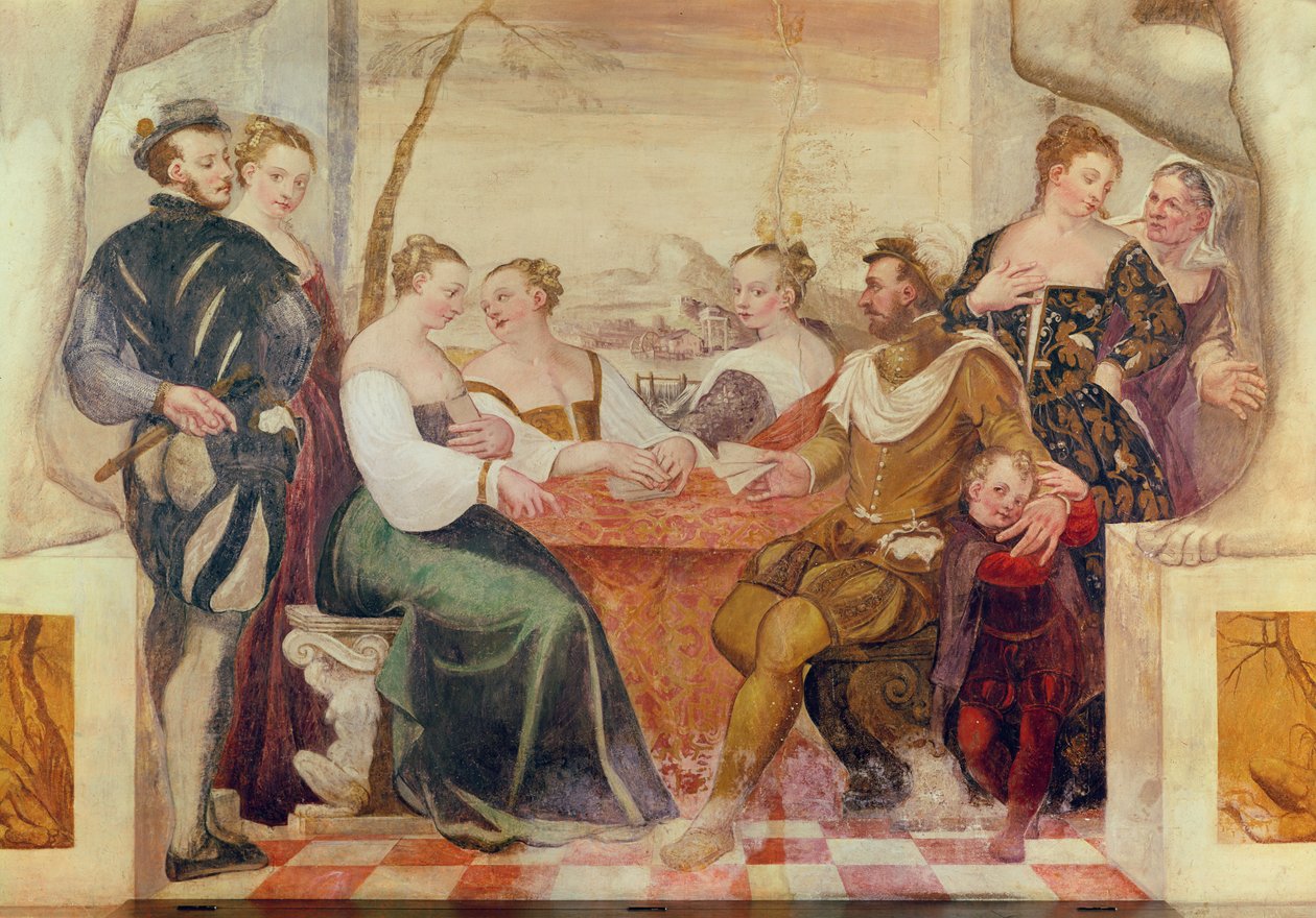 Korttipeli, 1570 tekijältä Italian School