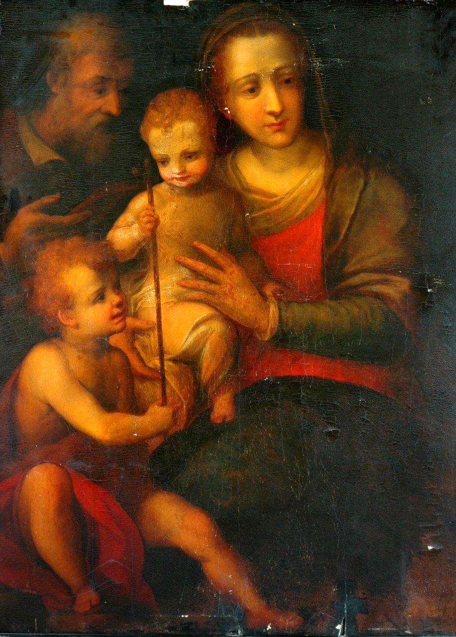 Pyhä perhe ja pyhä Johannes, 1501 tekijältä Italian School