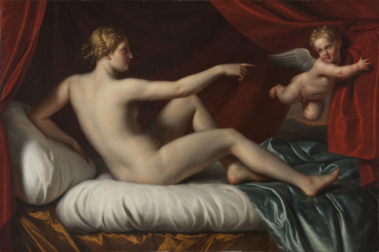 Venus ja Cupid tekijältä Italian School