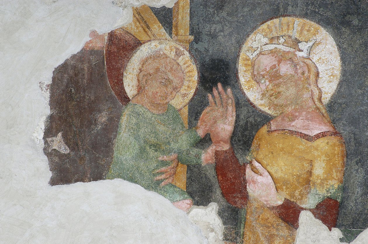 Neitsyt Maria ja lapsi (fresco) tekijältä Italian School