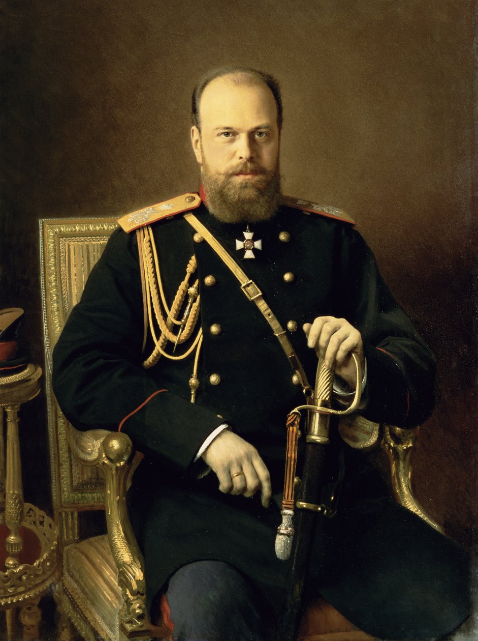 Keisari Aleksanteri III:n (1845-94) muotokuva 1886 tekijältä Ivan Nikolaevich Kramskoy