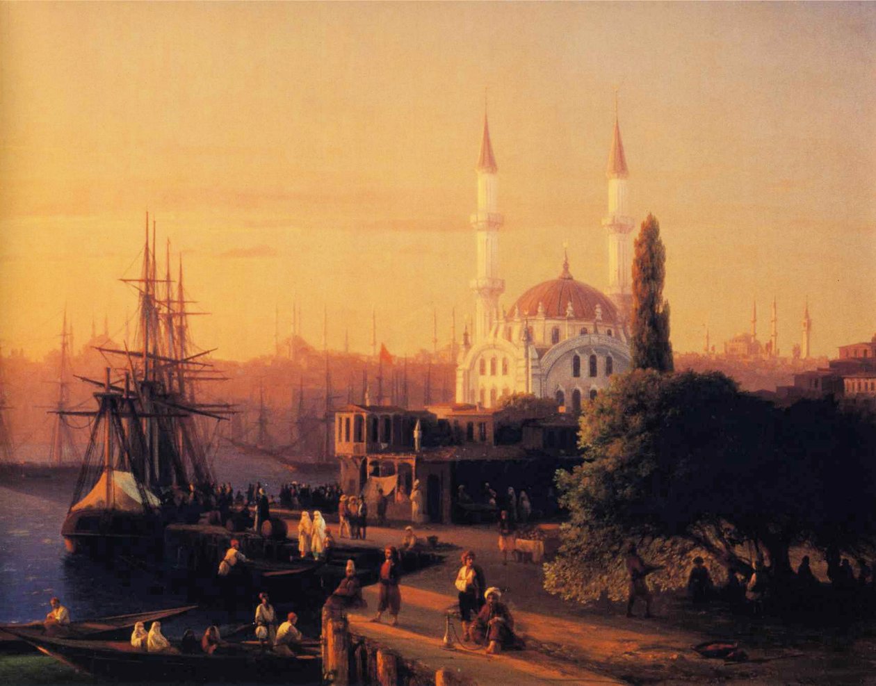 Constantinopolen panoraama (yksityiskohta) tekijältä Ivan Aivazovsky