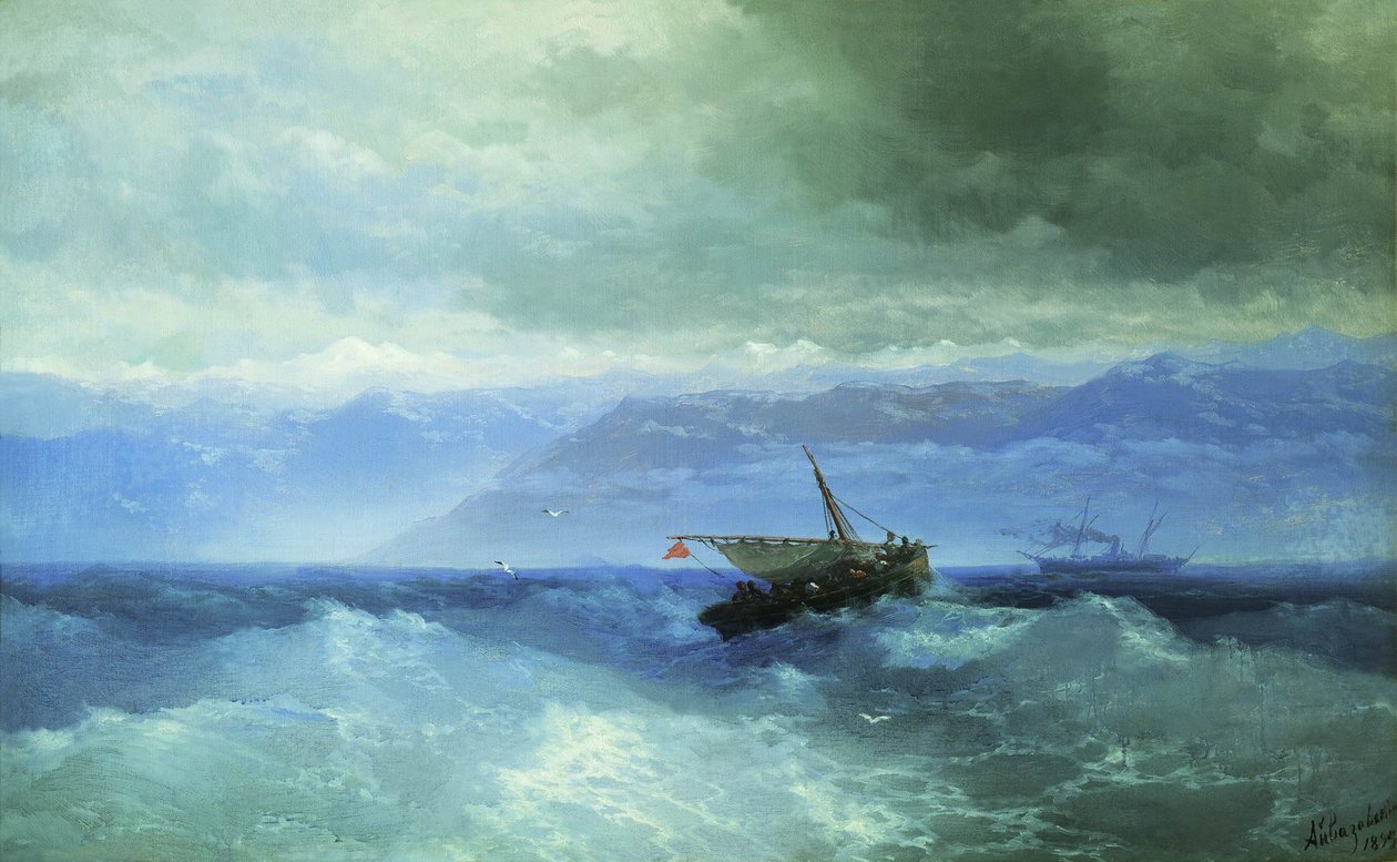 Venäjä: "Kaukasusvuoret mereltä käsin" Kaukasusvuoret mereltä käsin tekijältä Ivan Aivazovsky