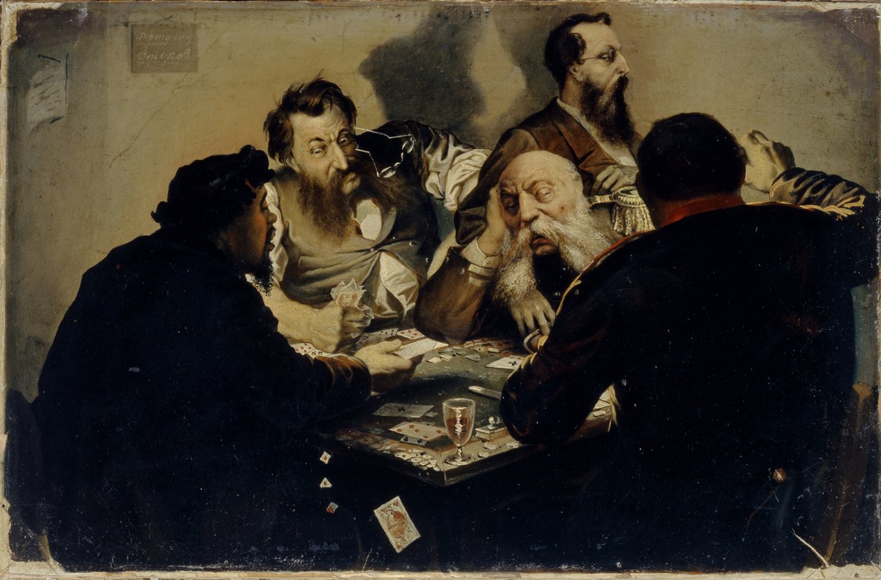 Cardsharps, 1870-luku tekijältä Ivan Alexandrovich Kalganov