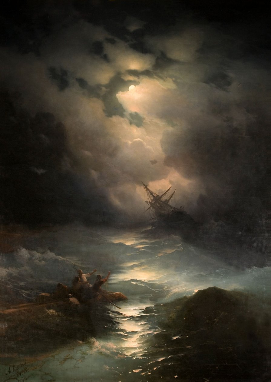 Pohjanmeren myrsky, 1865 tekijältä Ivan Konstantinovich Aivazovsky