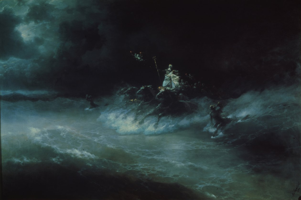 Poseidonit matkustavat meren yli, 1894 tekijältä Ivan Konstantinovich Aivazovsky