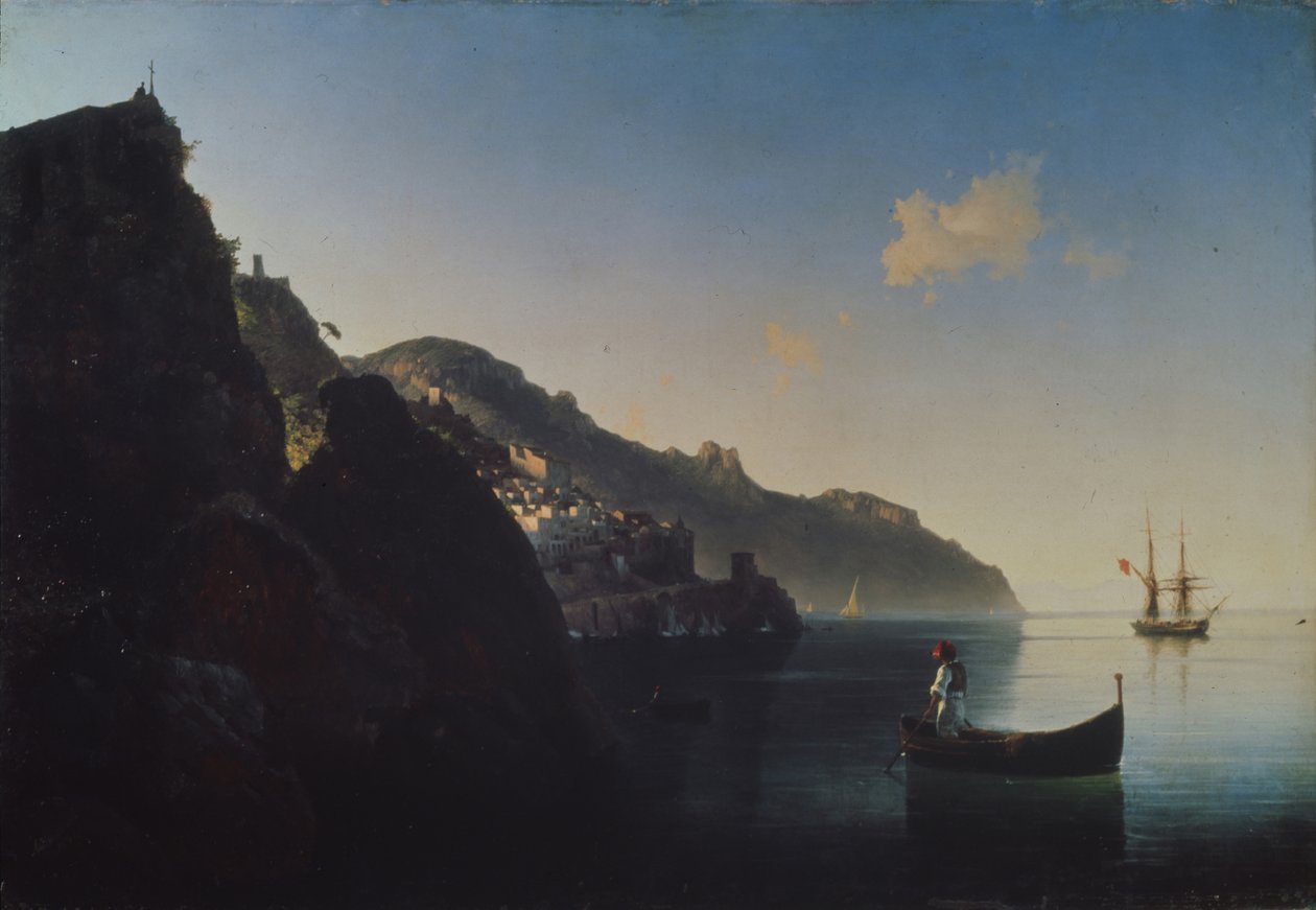 Rannikko lähellä Amalfia, 1841 tekijältä Ivan Konstantinovich Aivazovsky
