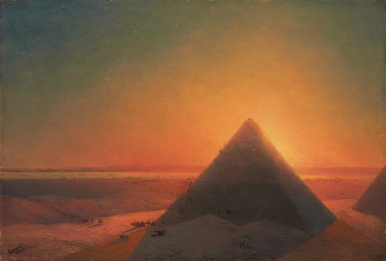 Gizan suuri pyramidi, 1878 tekijältä Ivan Konstantinovich Aivazovsky