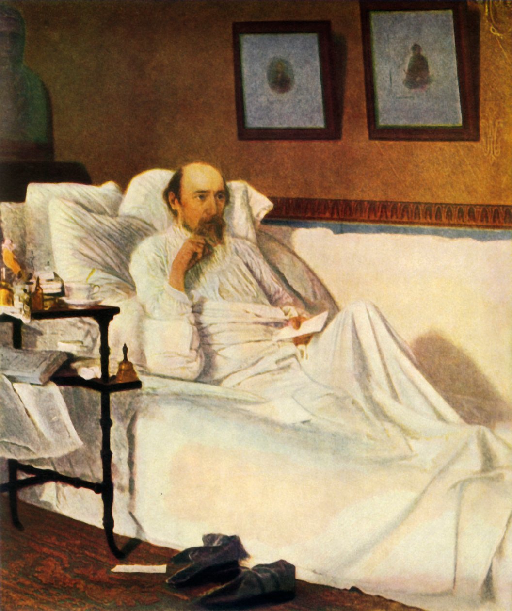 Nekrasovin muotokuva, 1877, 1965. tekijältä Ivan Kramskoy