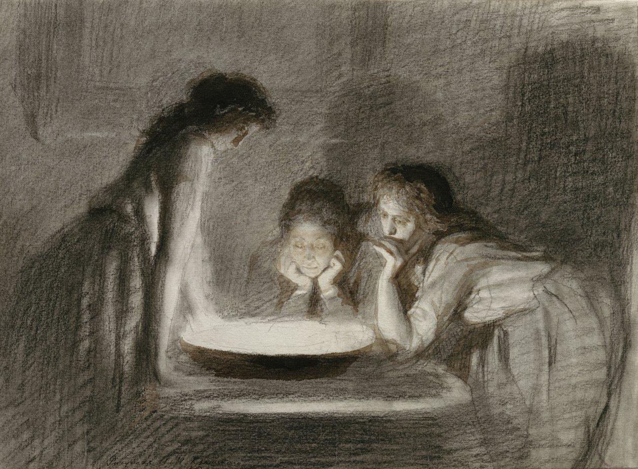 Jouluaaton ennustaminen, 1870-luku tekijältä Ivan Nikolaevich Kramskoy