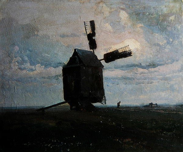 Tuulimylly, n. 1930 (öljy aluksella) tekijältä Ivan Trusz