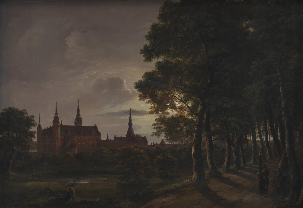 Frederiksborgin linna Moonlightissa tekijältä Johan Christian Dahl