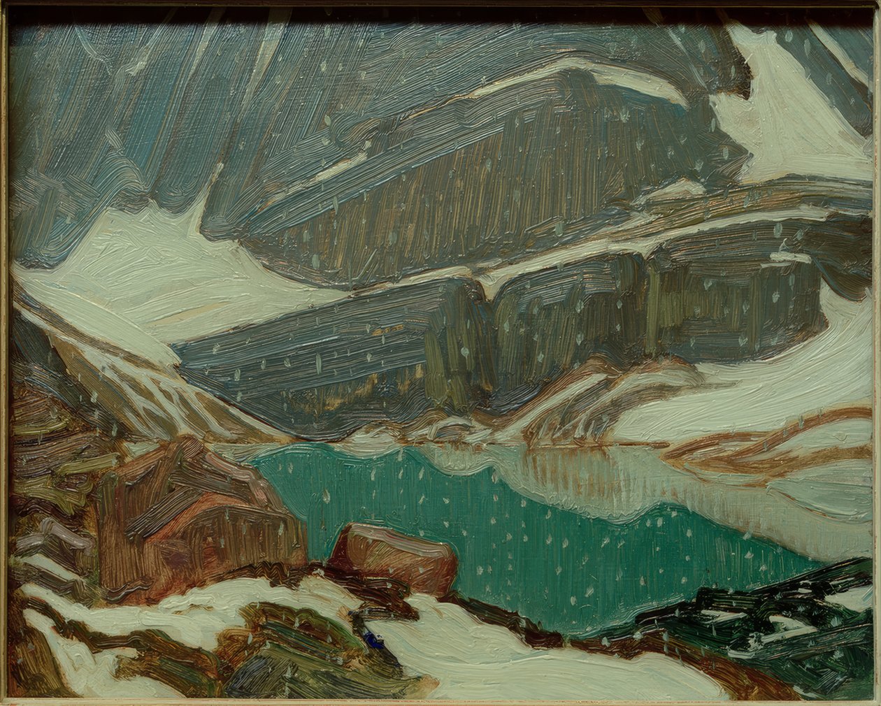 Lunta Oesa-järvellä tekijältä J.E.H. MacDonald
