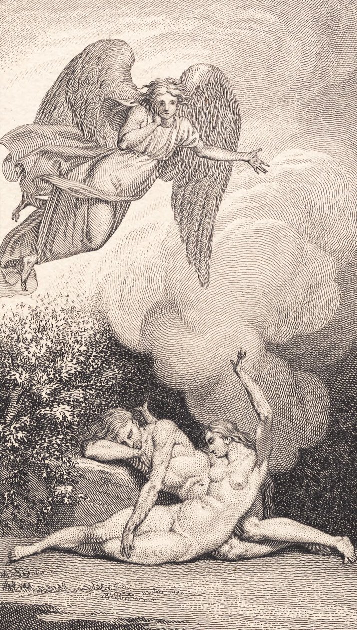 Kuvitus Ewaldin "Adam ja Eeva". SISÄÄN tekijältä J.F. Clemens