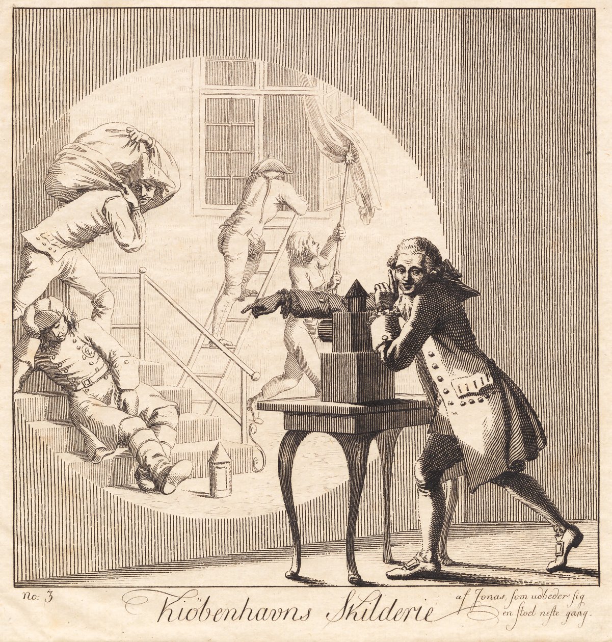 "Kiøbenhavns Skilderie", nro 3 tekijältä J.F. Clemens