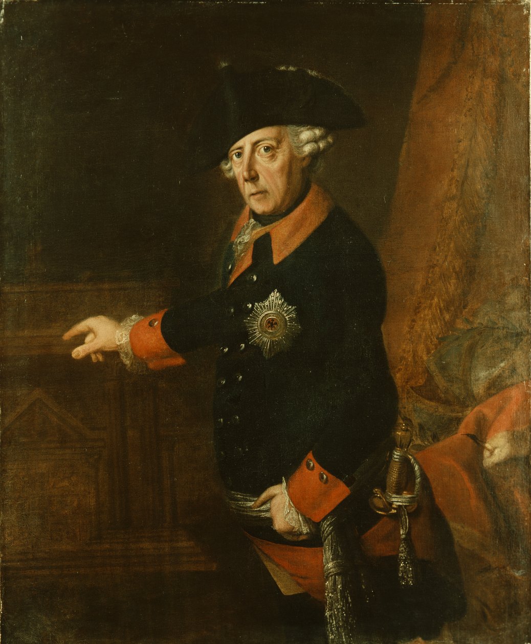 Preussin Fredrik II Suuri, noin 1763. tekijältä J.H.C. Franke
