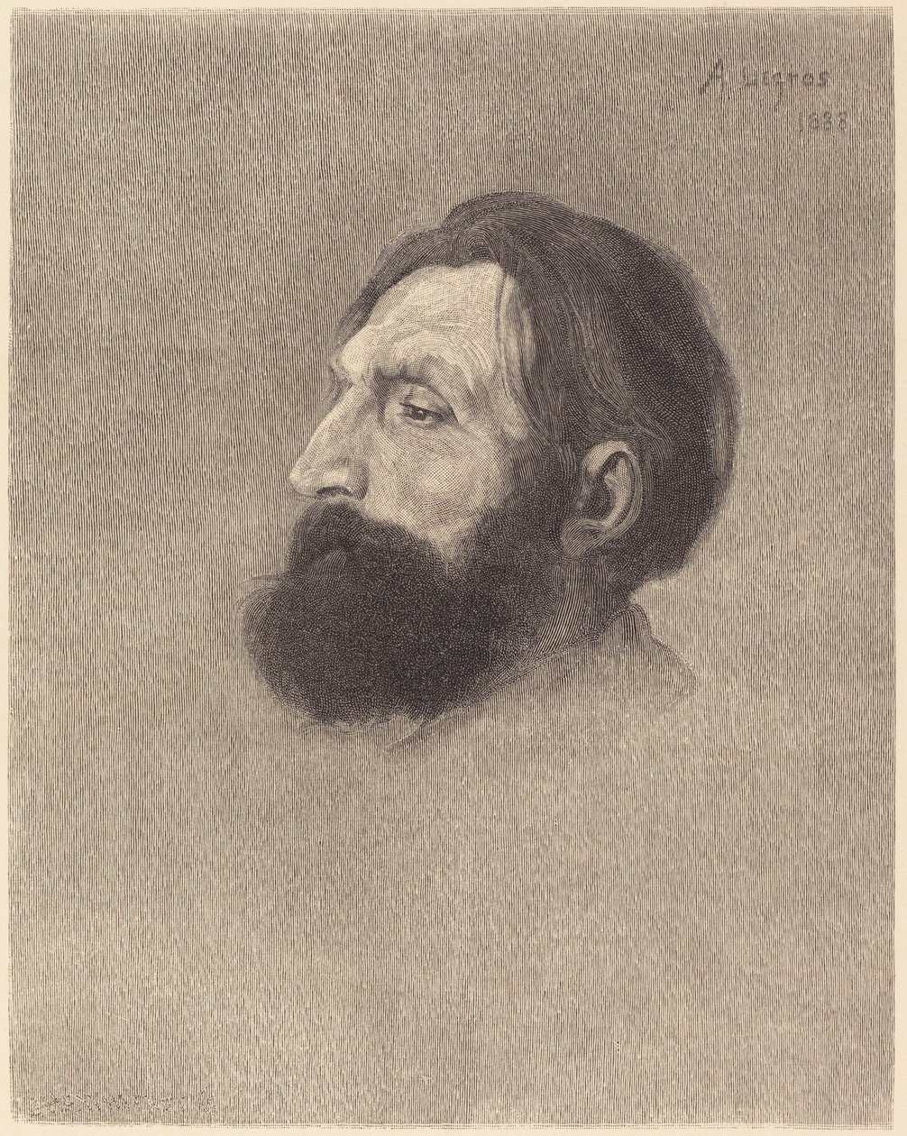 Auguste Rodin tekijältä J.H.E. Whitney after Alphonse Legros