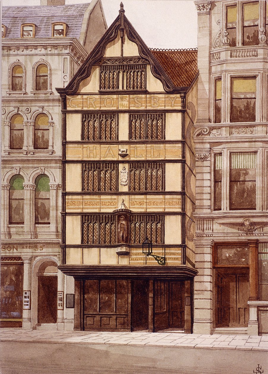 Crosby Hall, Bishopsgate, Lontoo, 1860 tekijältä JL Stewart