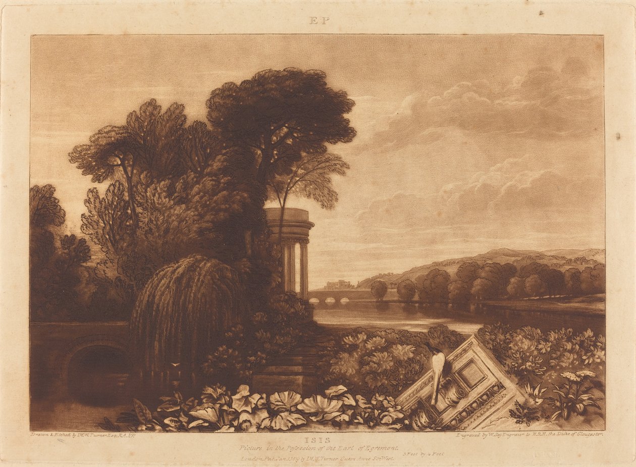 Isis, julkaistu 1819. tekijältä Joseph Mallord William Turner