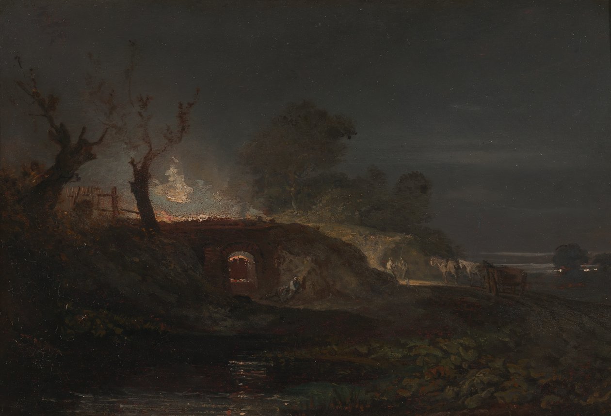 Kalkkiuuni Coalbrookdalessa, n. 1797. tekijältä Joseph Mallord William Turner
