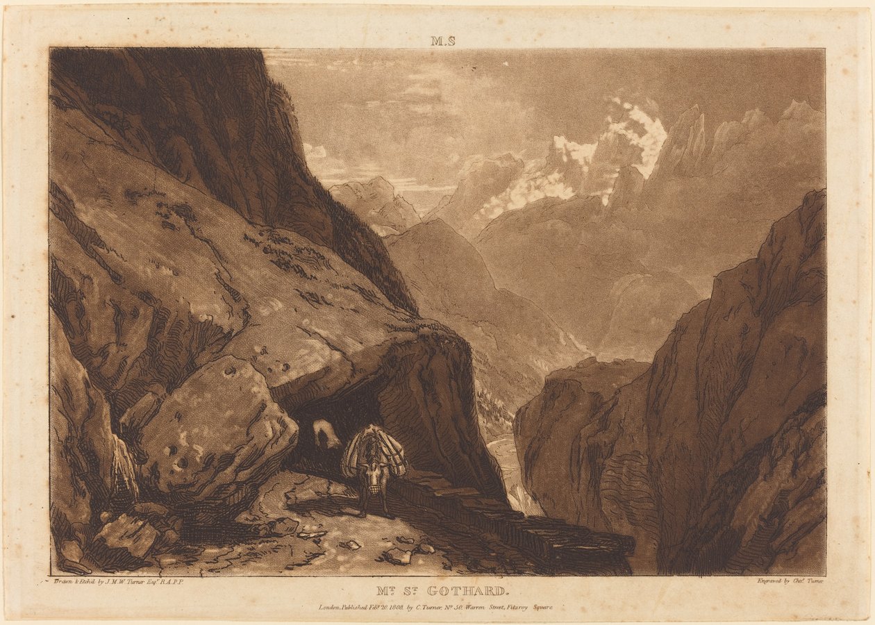 Saint Gothard, 1808. tekijältä Joseph Mallord William Turner
