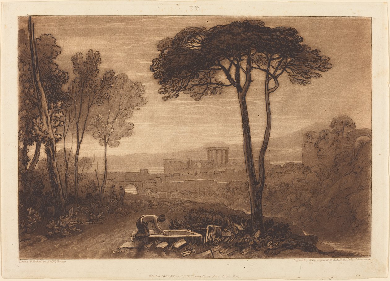 Kohtaus Campagnassa, 1812. tekijältä Joseph Mallord William Turner