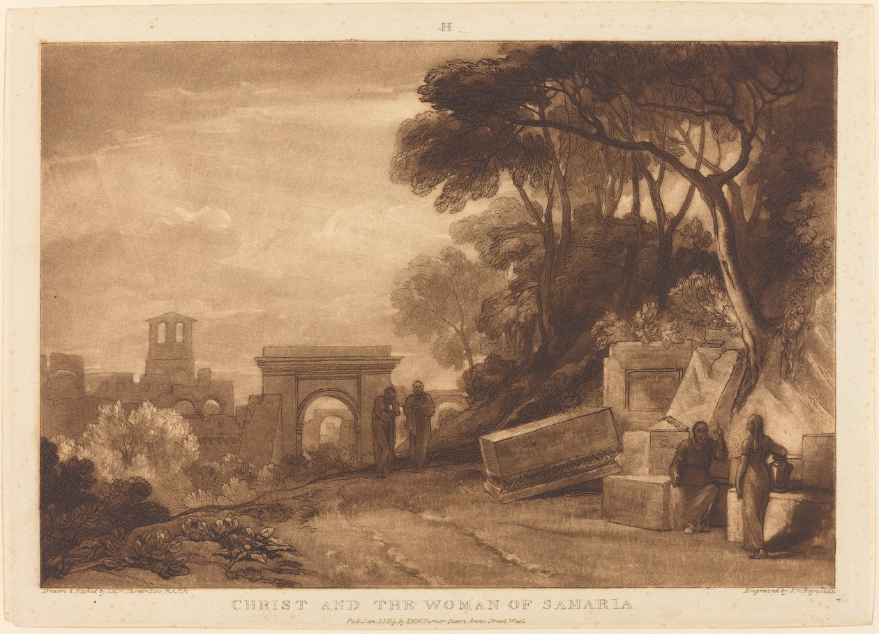 Samarialainen nainen, julkaistu 1819. tekijältä Joseph Mallord William Turner