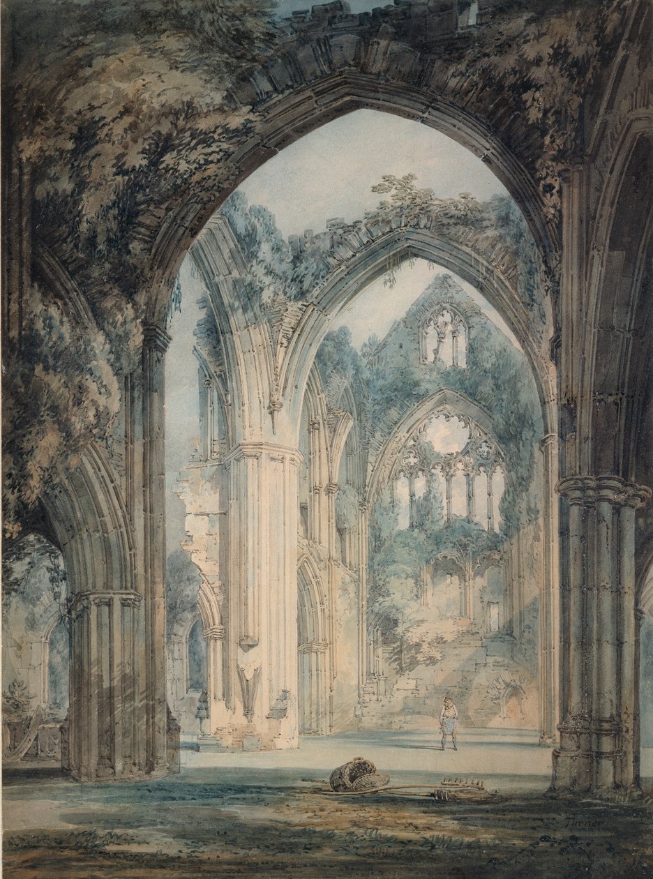 Transept of Tintern Abbey, Monmouthshire, c1794 tekijältä Joseph Mallord William Turner