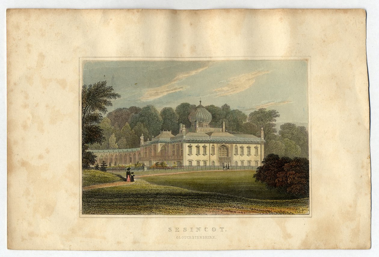 Sezincote House, Gloucester, 1823 (värijäsenet) tekijältä J.P. Neale