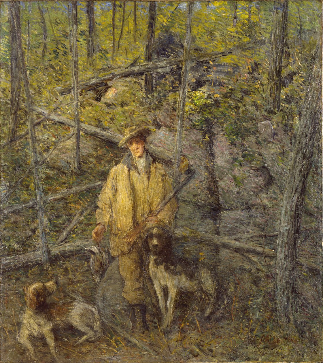 Metsästäjä ja koirat tekijältä J. Alden Weir