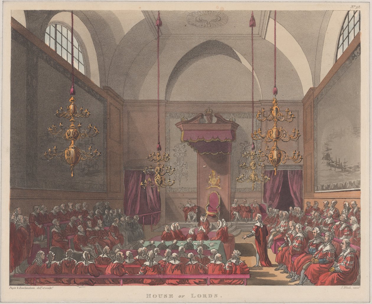 House of Lords, 1808, 1808. tekijältä J. Bluck
