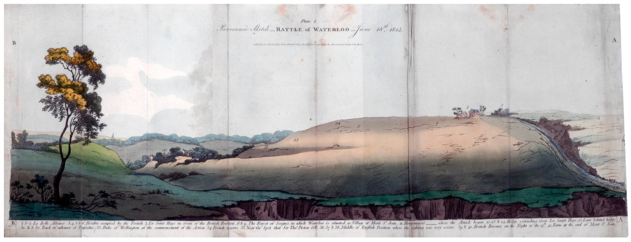 Waterloon taistelu, 1815-1816. tekijältä J Booth