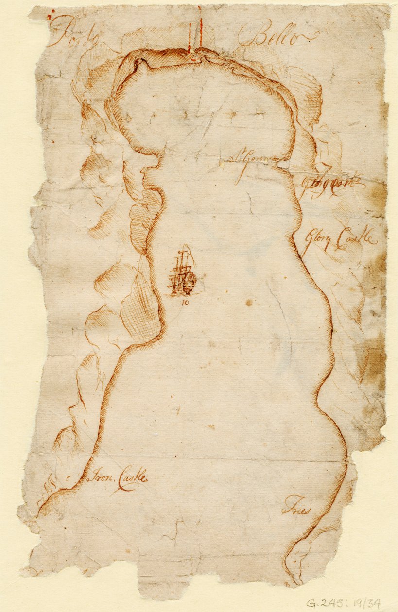 Portobelo, noin 1740 (paperi). tekijältä J. C. Morris