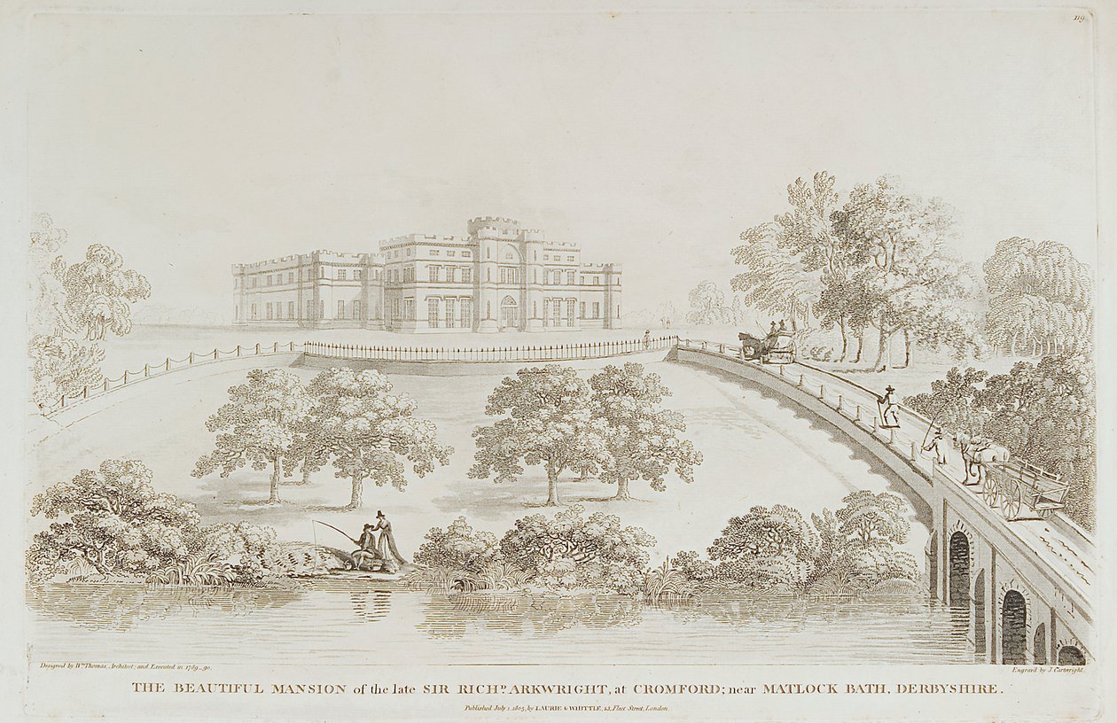 Willersley Castle, Cromford, Derbyshire, 1805 tekijältä J Cartwright
