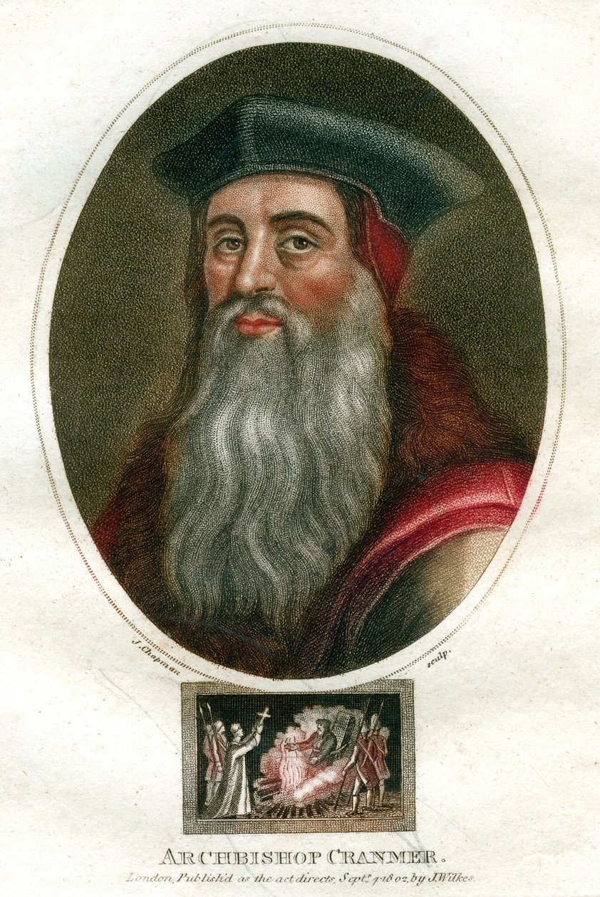 Arkkipiispa Cranmer, 1816. tekijältä J. Chapman