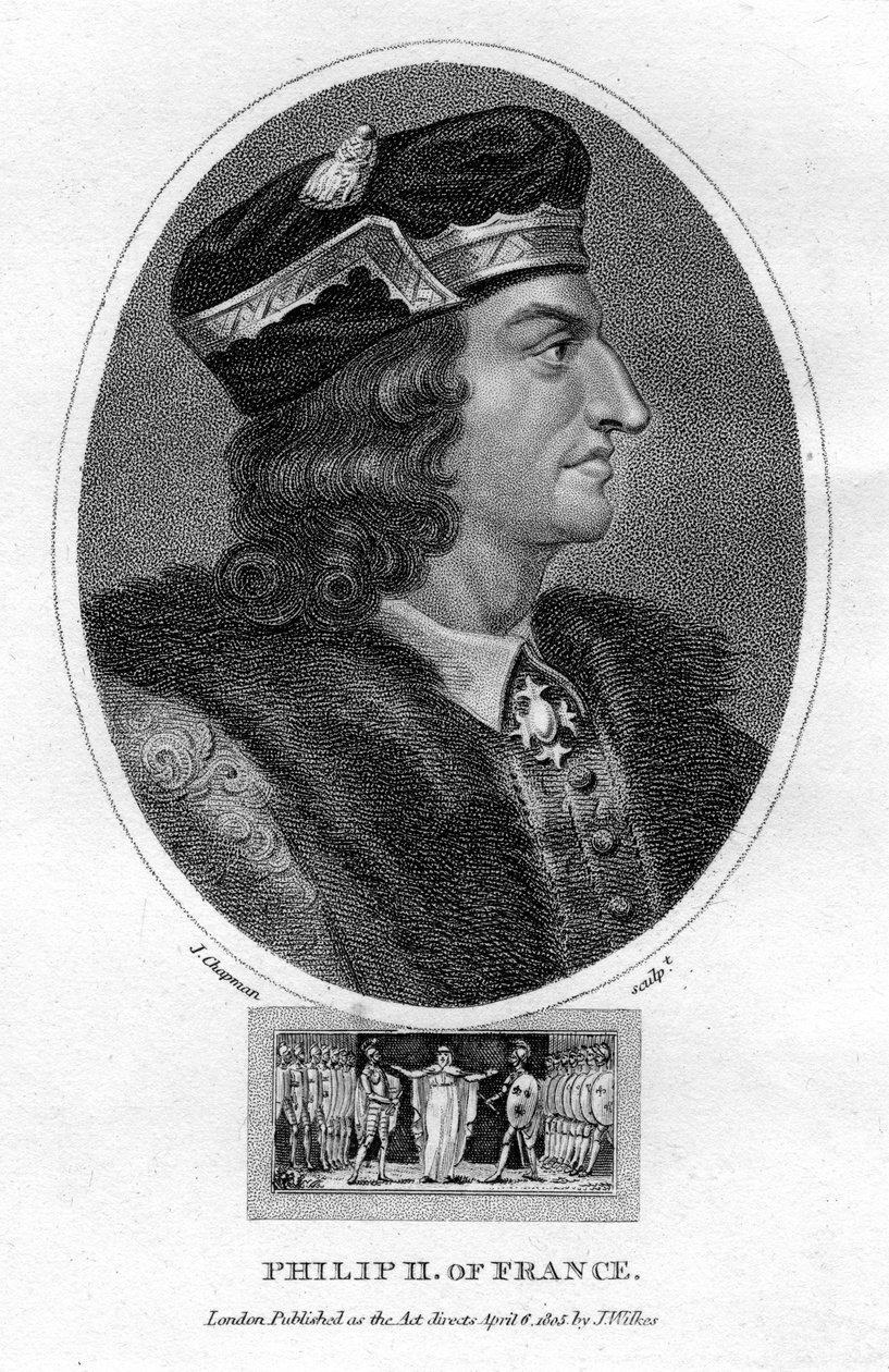Filippus II, Ranskan kuningas, 1805. tekijältä J. Chapman
