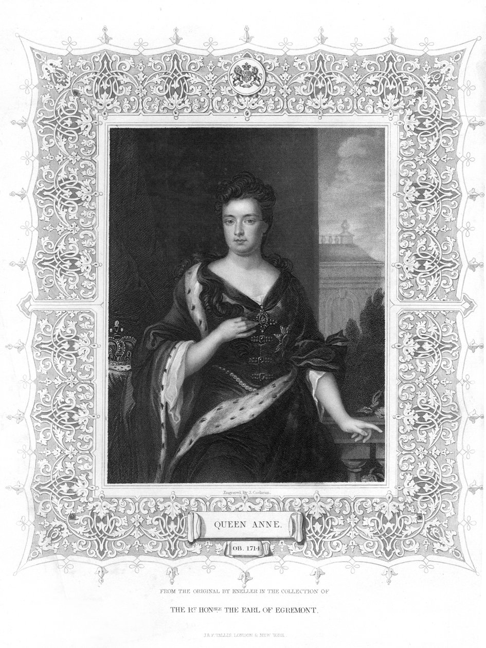 Anne, Ison-Britannian kuningatar, 1800-luku. tekijältä J. Cochran