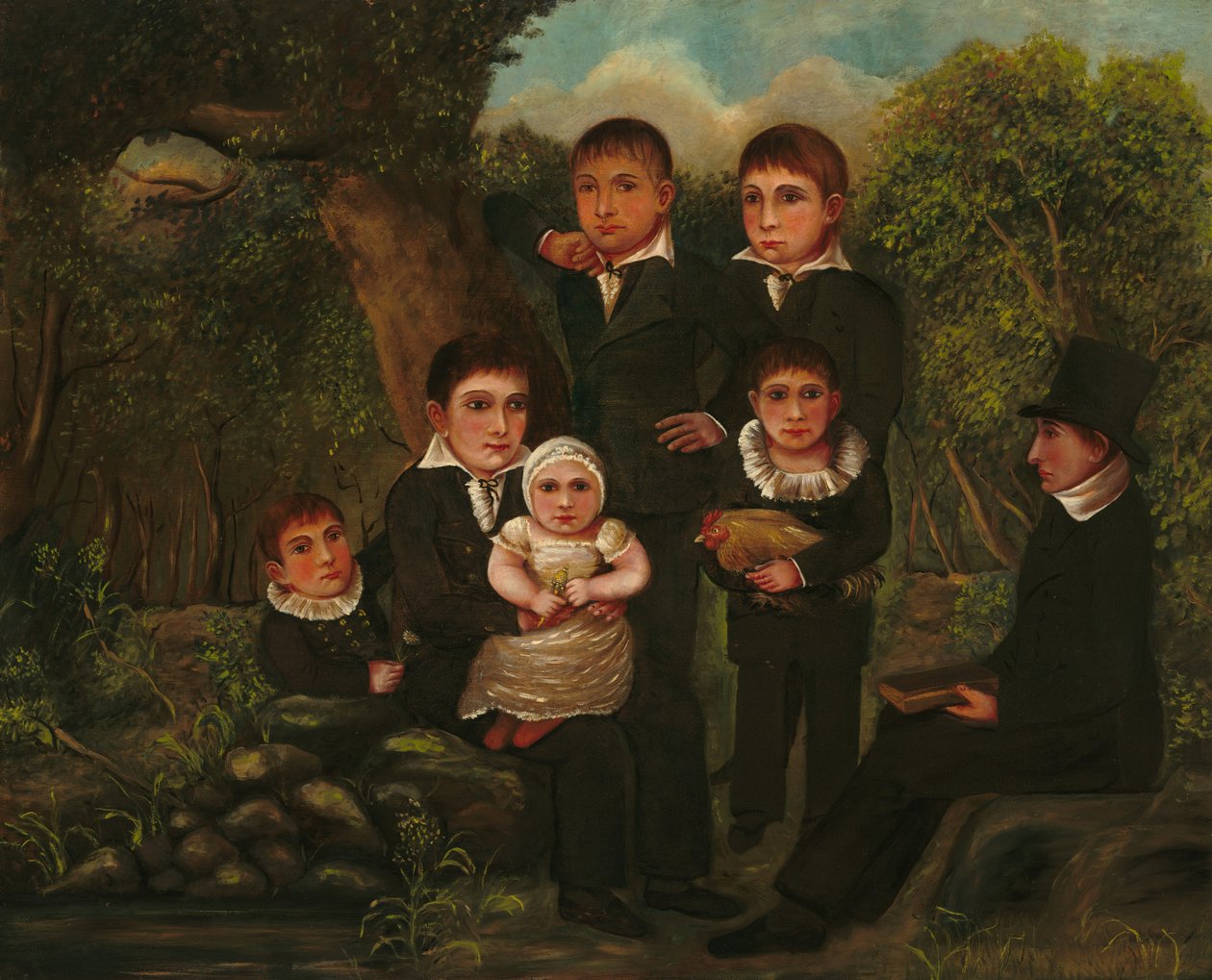 Abraham Clark ja hänen lapsensa, 1822. tekijältä J. H.