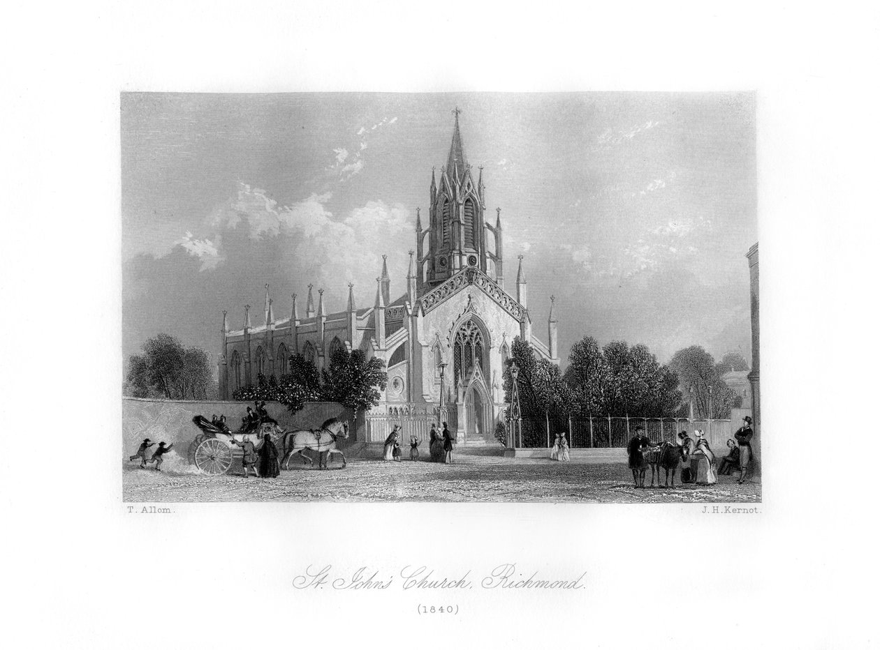 St Johns Church, Richmond, 1840. tekijältä J. H. Kernot
